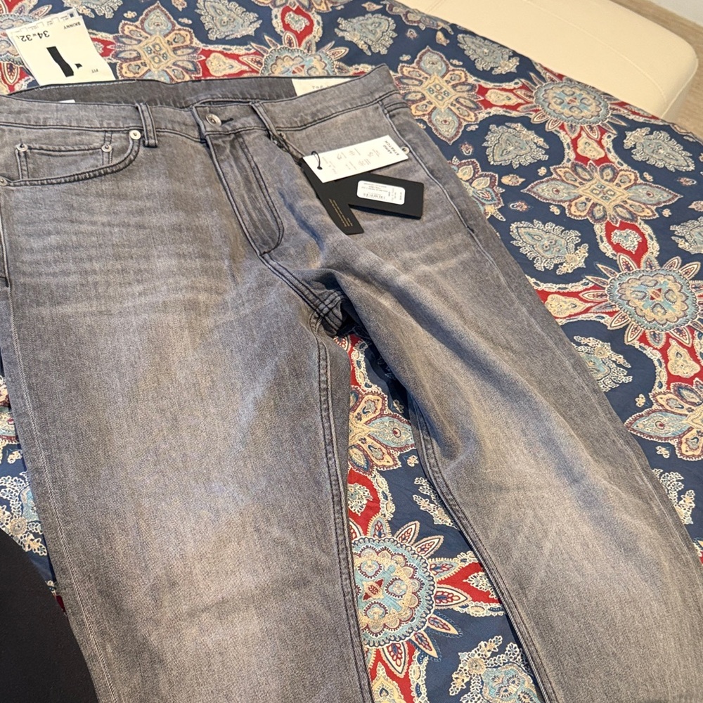 BNWT RAG AND BONE FIT 1 skinny jeans in grey sail size 34x32